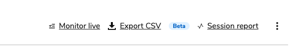 Export CSV button