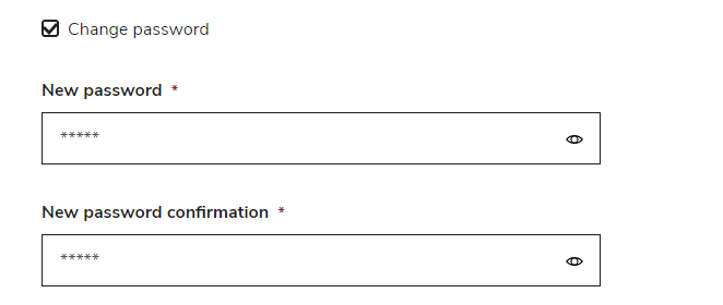 editing a user's password