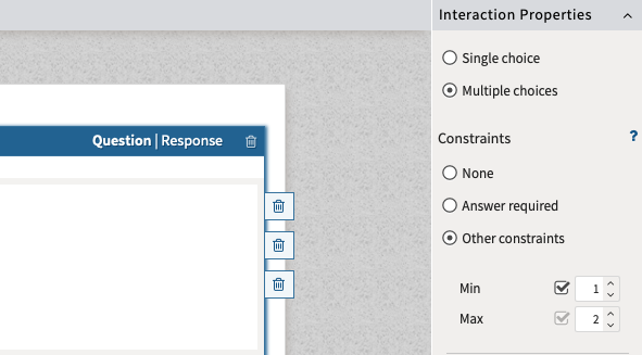 Setting minimum and maximum allowed choices in a Choice Interaction