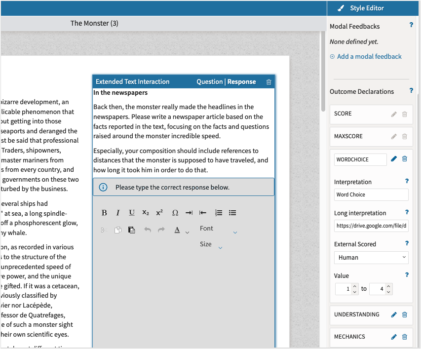 Adding Outcome Declarations