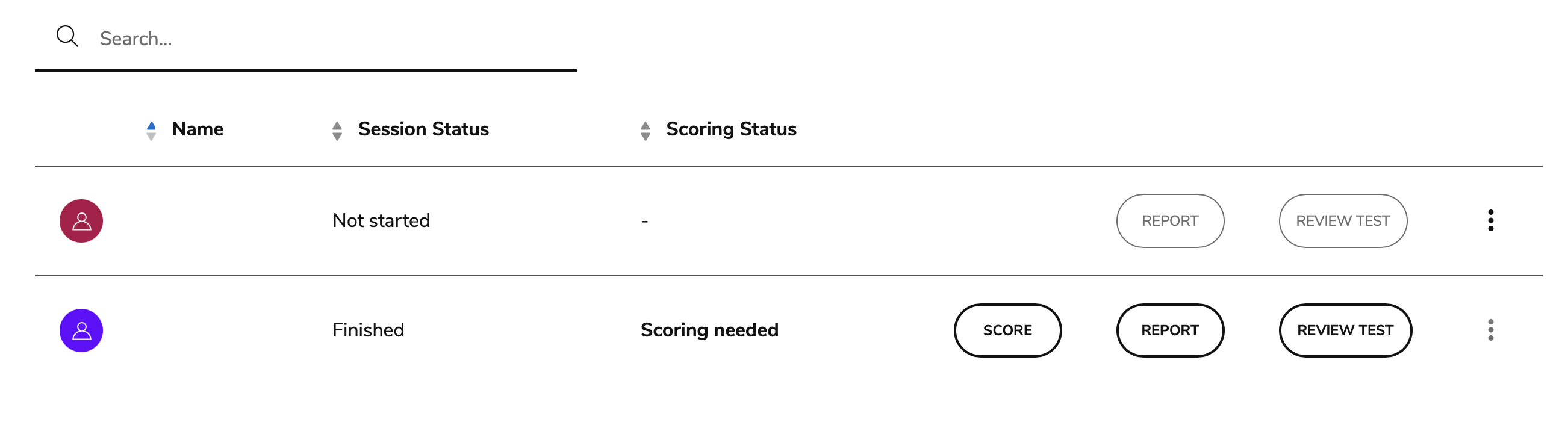 scoring an assessment action