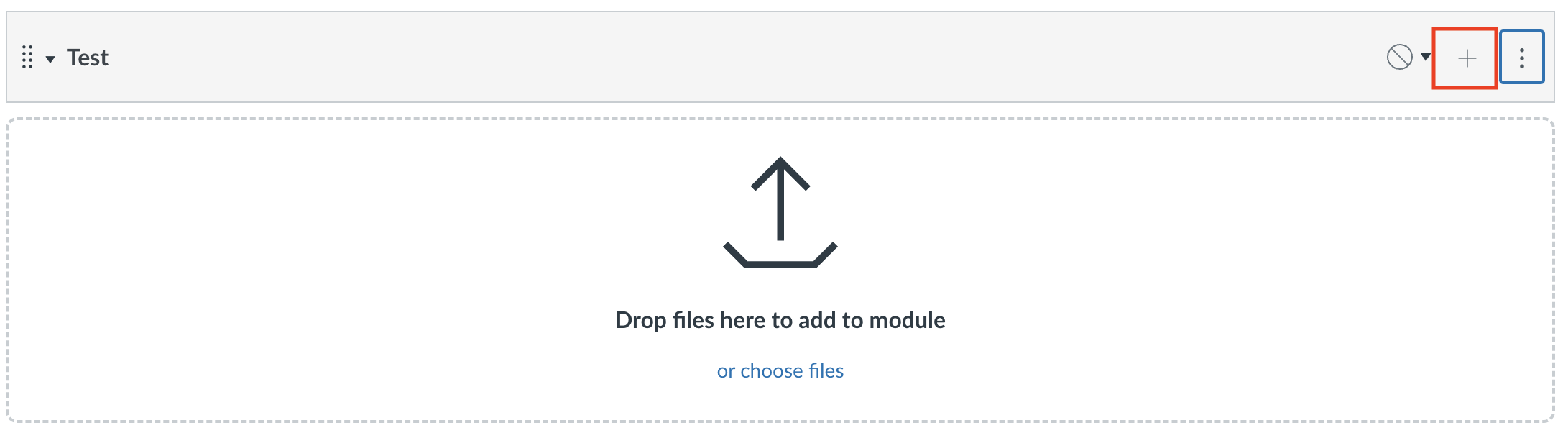 Adding external item to a module