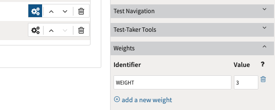 Assigning a weight to an item