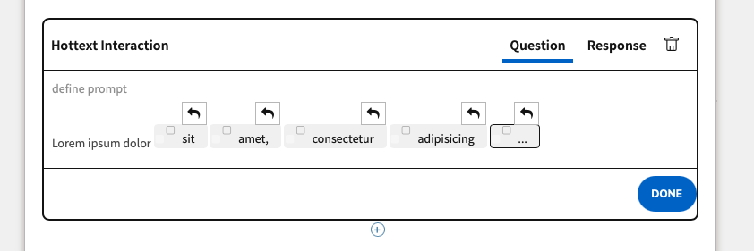 Multiple word hottext selection