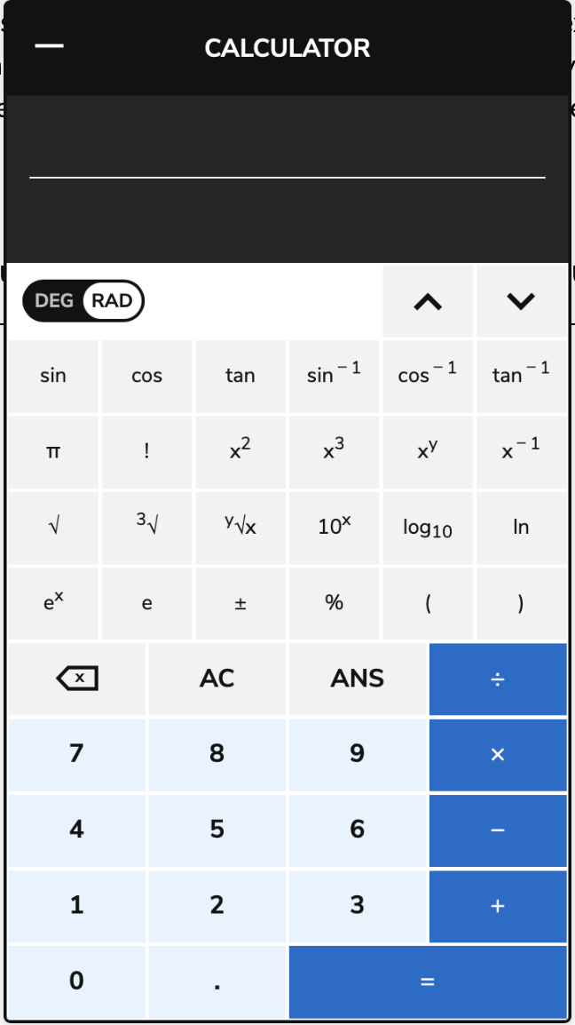 Calculator tool in TAO Advance