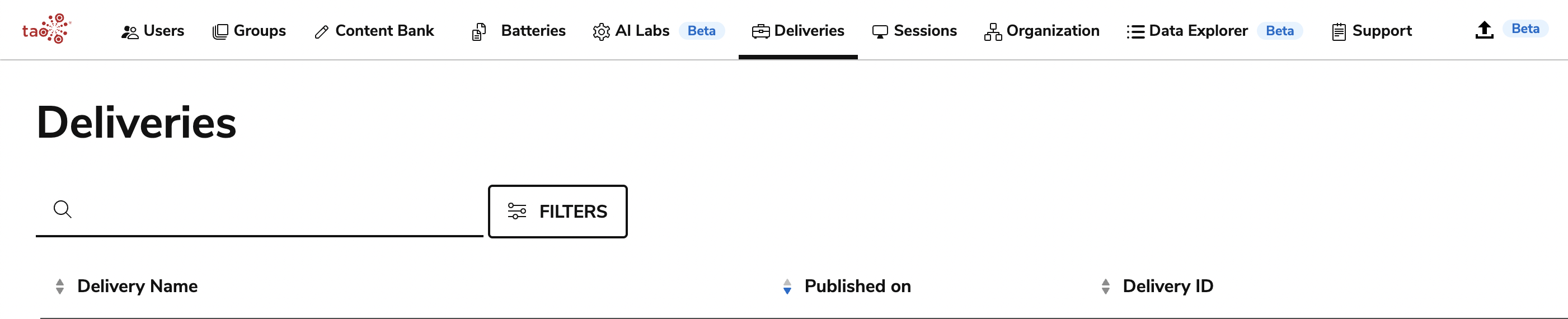deliveries menu tao portal