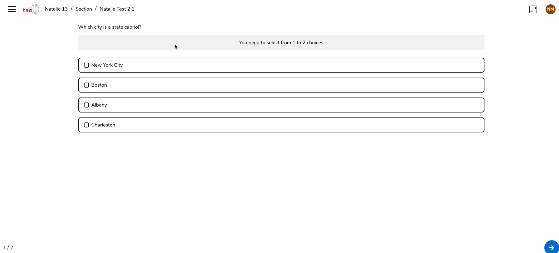 Enforcing item constraints during a session