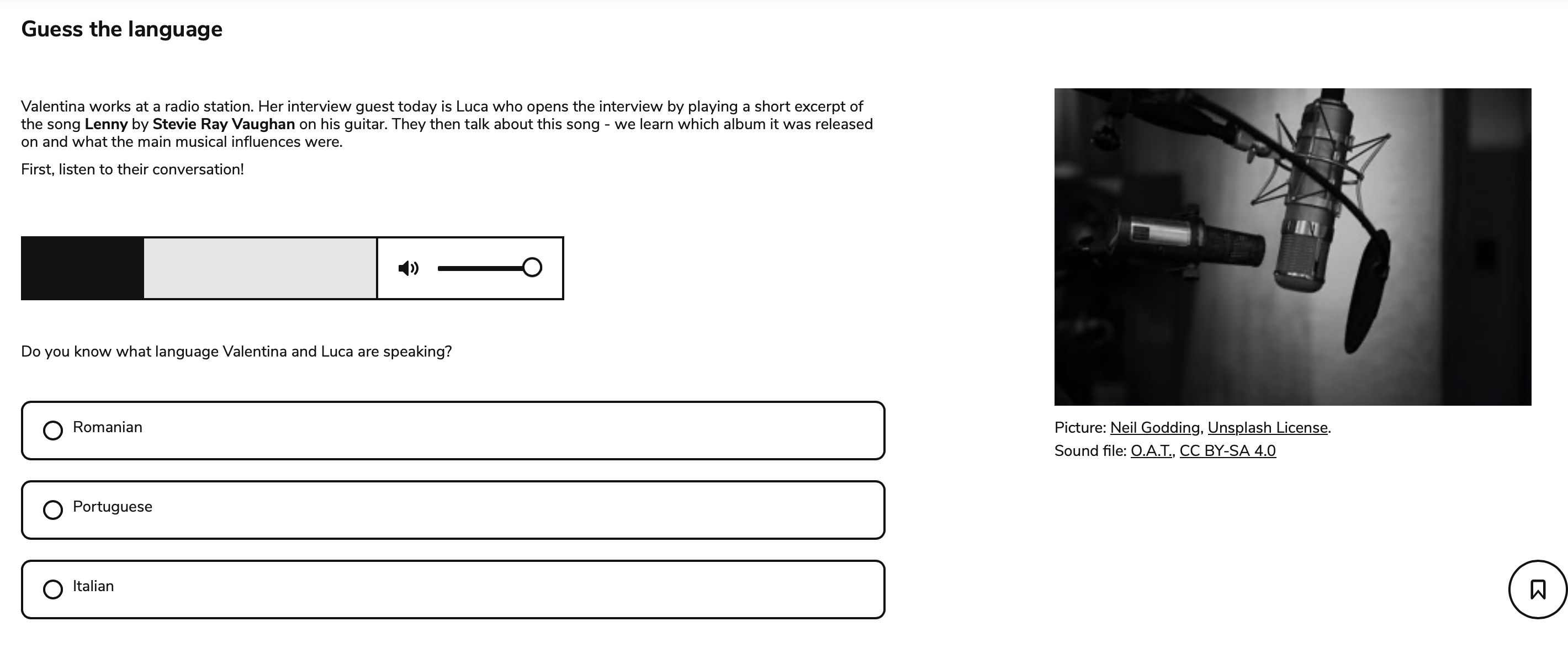 Media interaction with a choice interaction in TAO Advance