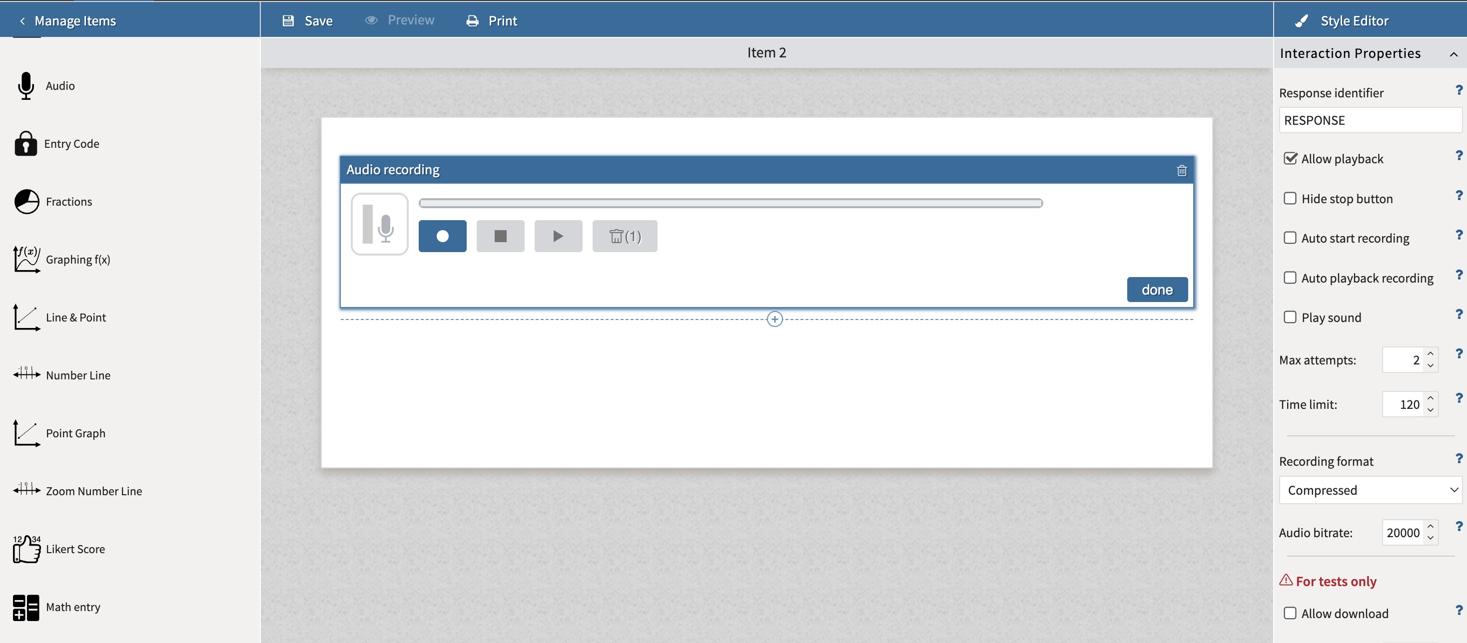 Audio interaction in authoring