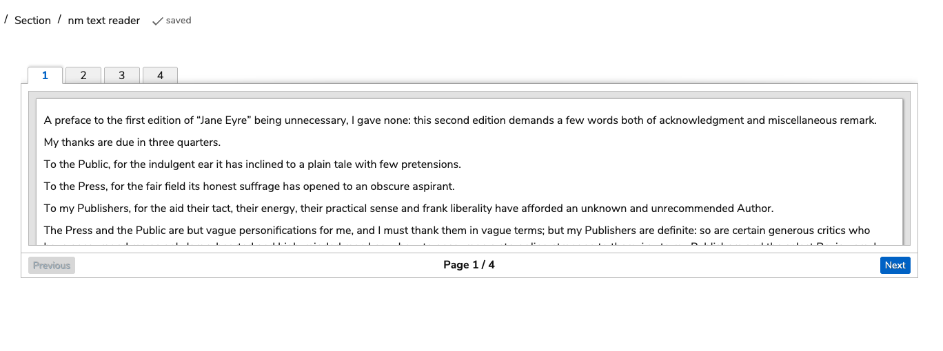 Text Reader PCI in TAO Advance