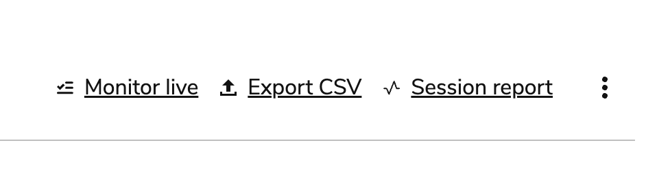 Export CSV button