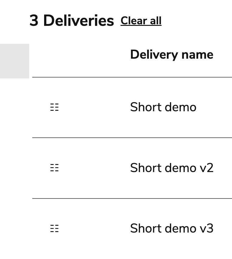 Re-order deliveries