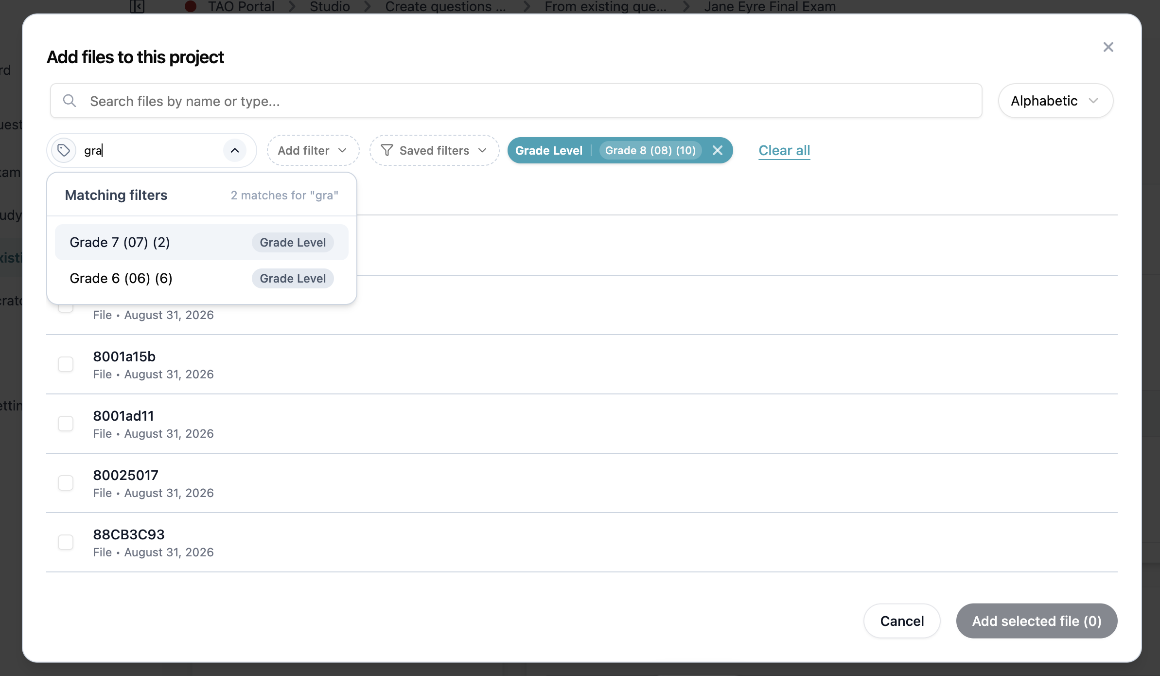test-assembly-library-filter.png