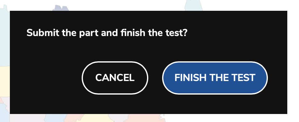 End Test warning